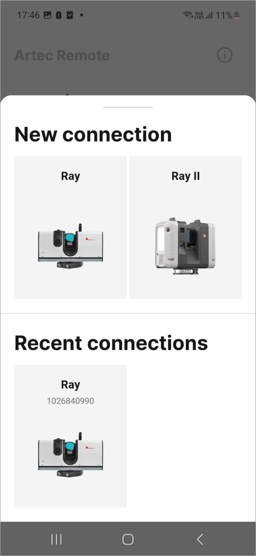 Android manual connection to Ray